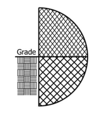 Below-grade tunneling panel consists of expanded metal fence.